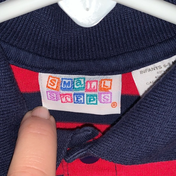 🧸 BUNDLE of Two Small Steps, Rugby One-Piece Bodysuits - Picture 9 of 16